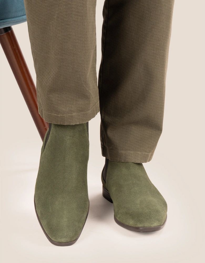 Darwin Green Suede Chelsea Boot
