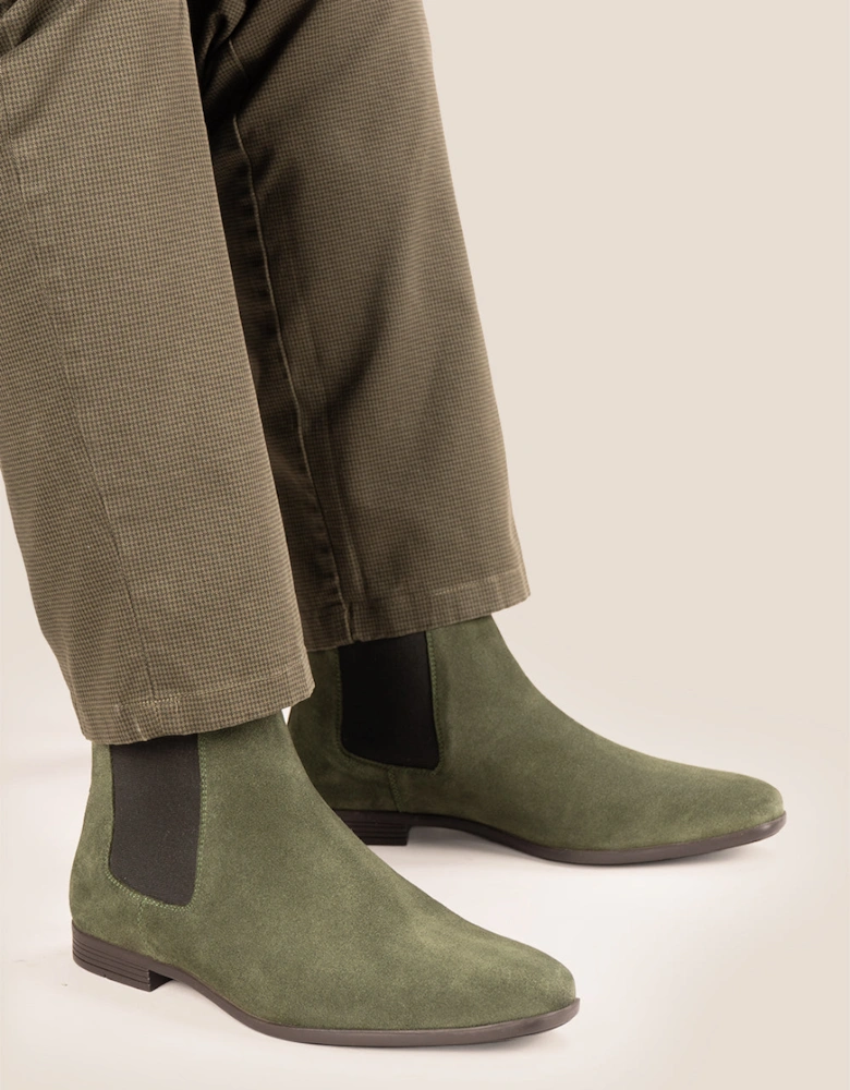 Darwin Green Suede Chelsea Boot