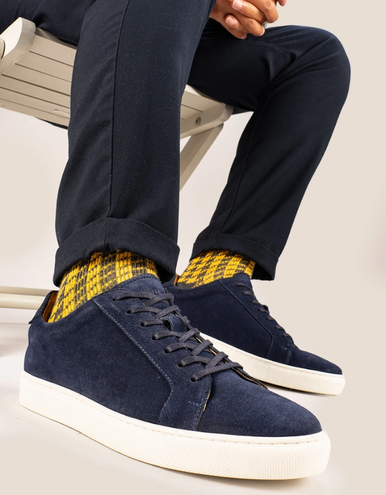 Harper Navy Suede