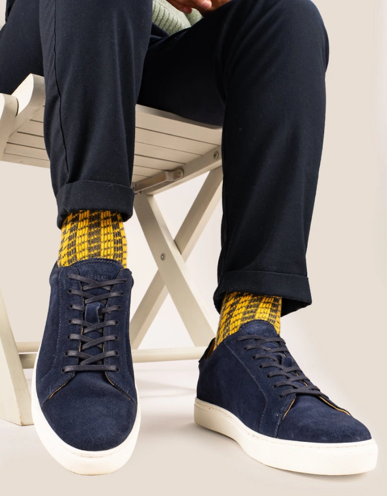 Harper Navy Suede