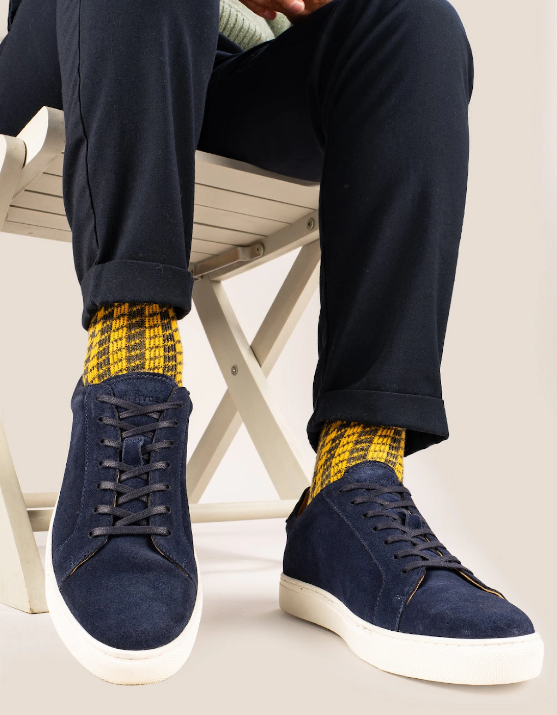 Harper Navy Suede