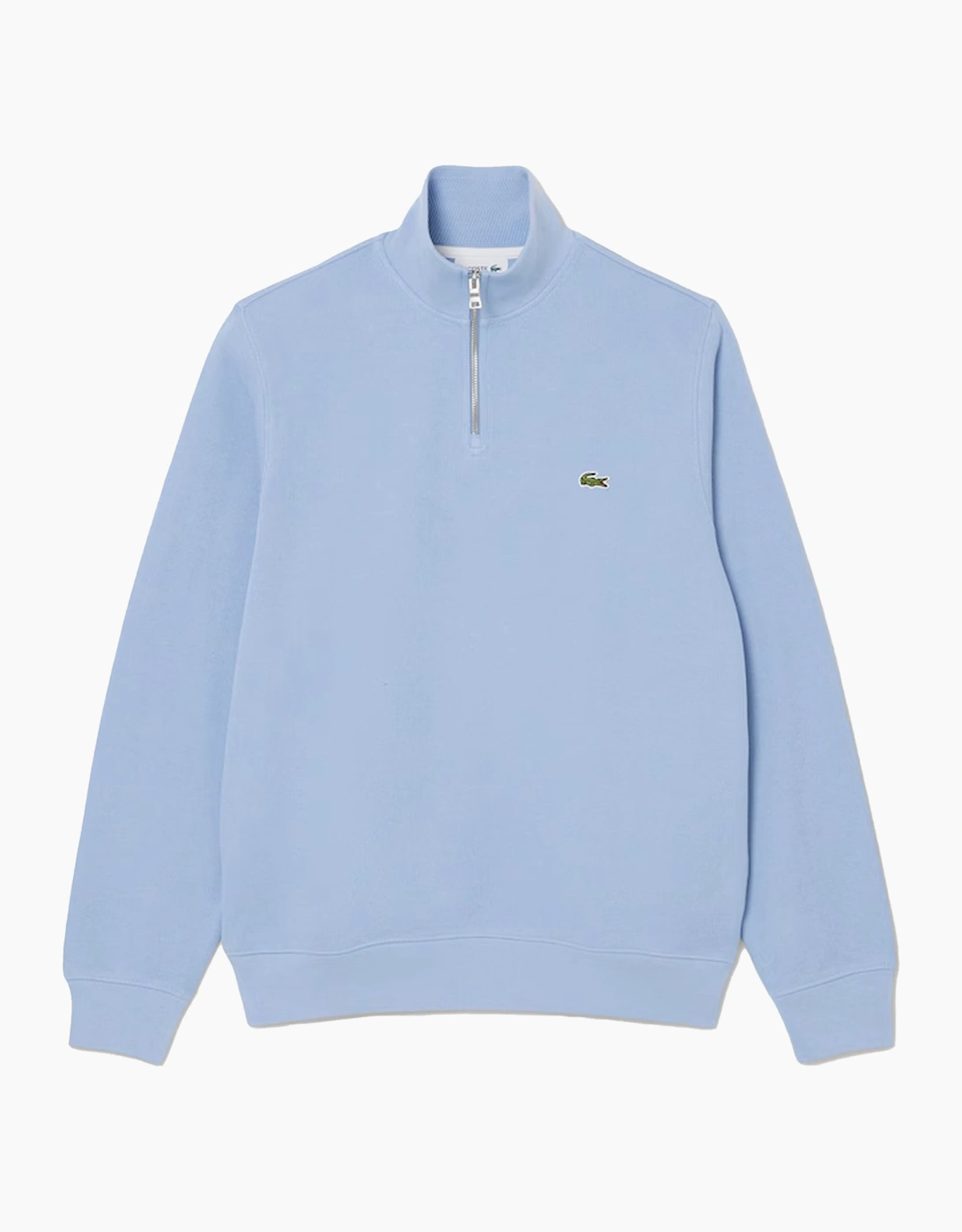 Lacoste Zip-Up High Neck Interlock Sweatshirt Light Blue, 3 of 2