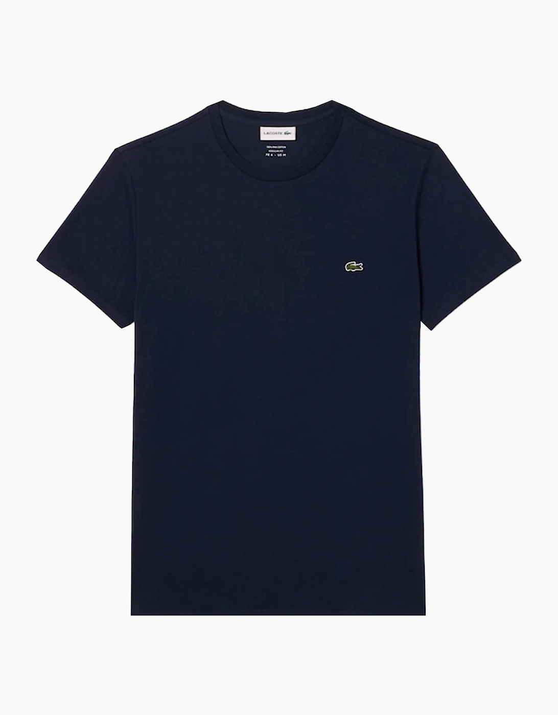 Lacoste Men's Black Cotton Pima Crew Neck T-Shirt Midnight Blue  40 L