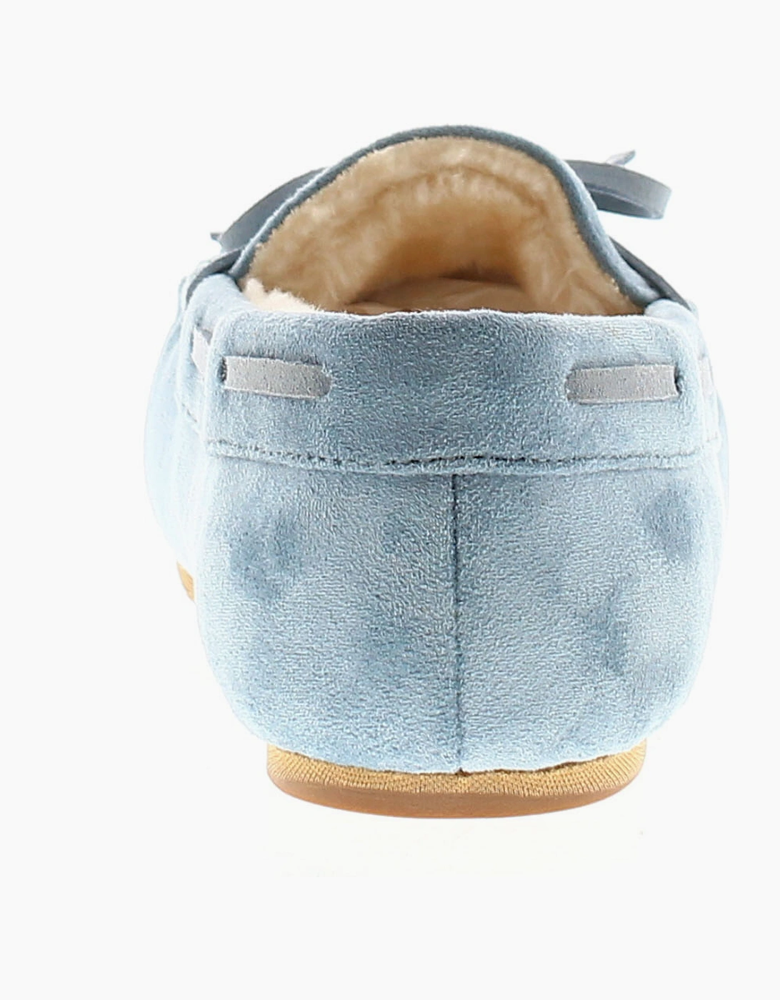 Strollers Womens Moccasin Slippers Faux Fur Matilda blue UK Size
