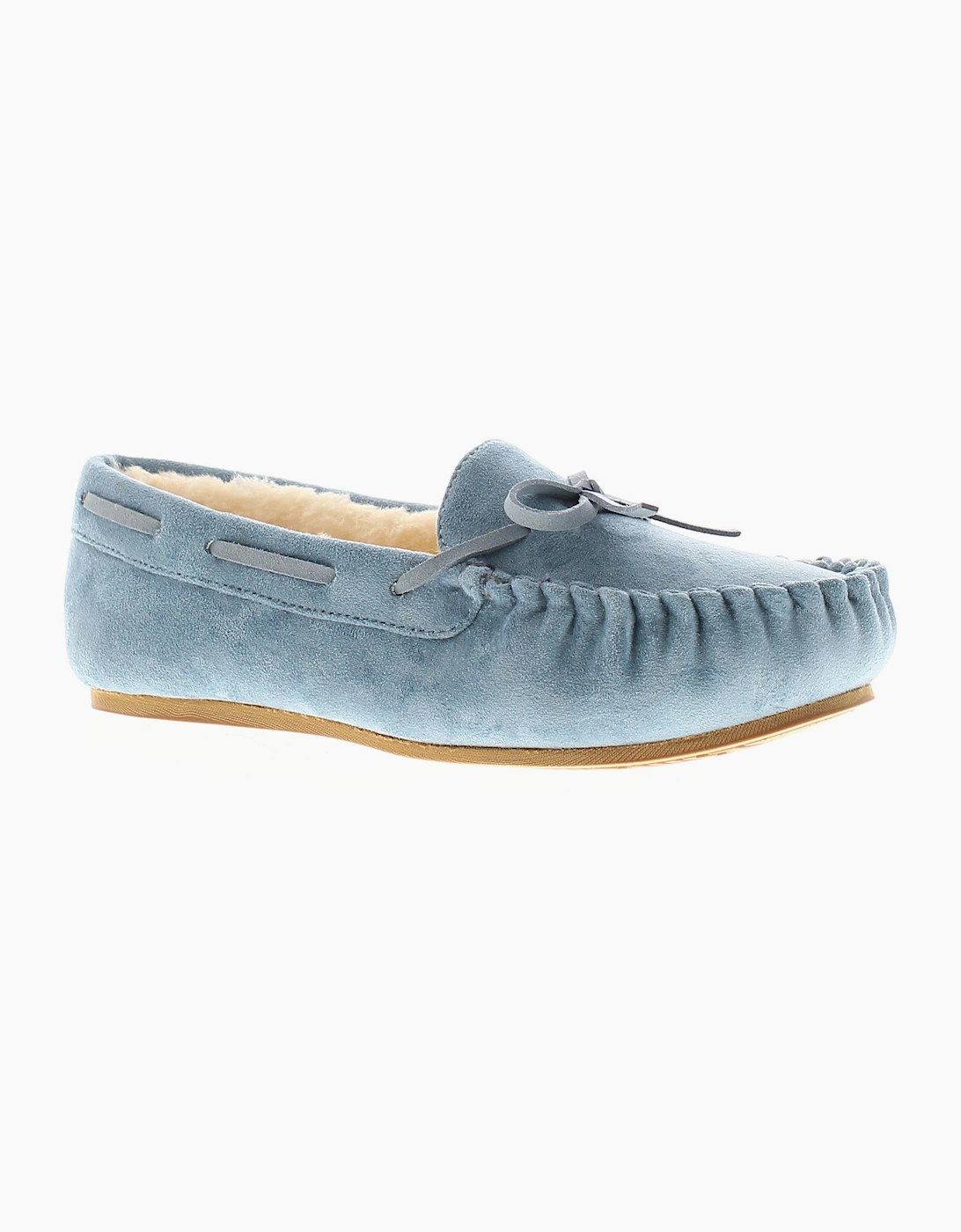 Strollers Womens Moccasin Slippers Faux Fur Matilda blue UK Size, 6 of 5