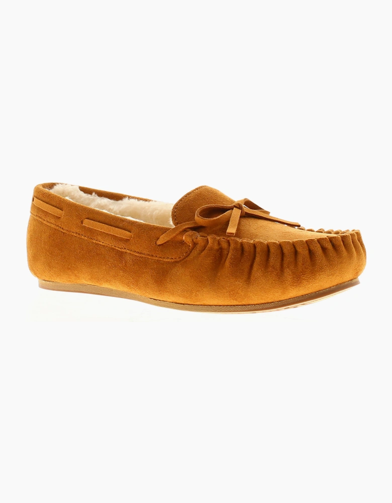 Strollers Womens Moccasin Slippers Faux Fur Matilda tan UK Size
