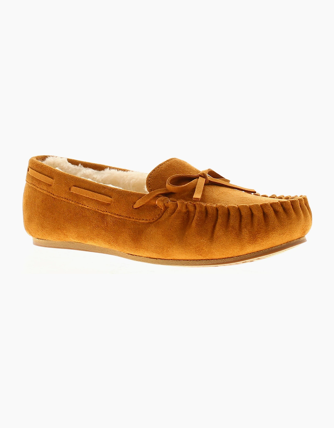 Strollers Womens Moccasin Slippers Faux Fur Matilda tan UK Size, 6 of 5