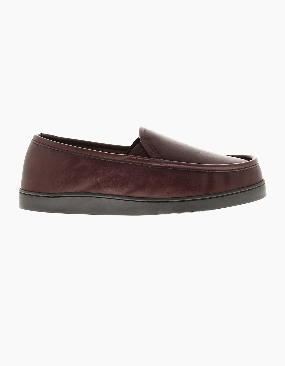 Oakdale Mens Full Slipper Memory Foam Stuart brown UK Size