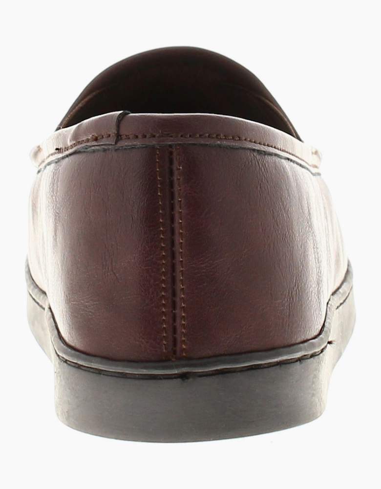 Oakdale Mens Full Slipper Memory Foam Stuart brown UK Size