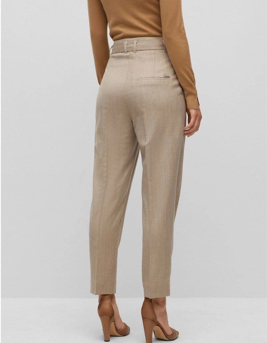 Tapiah1 Solid Patterned Straight Trousers, 2 of 1