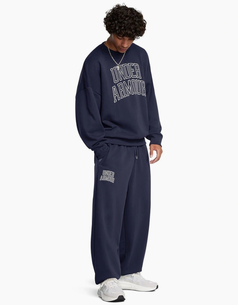Icon Crew Neck Ribbed Collar Long Sleeve Sweatshirt