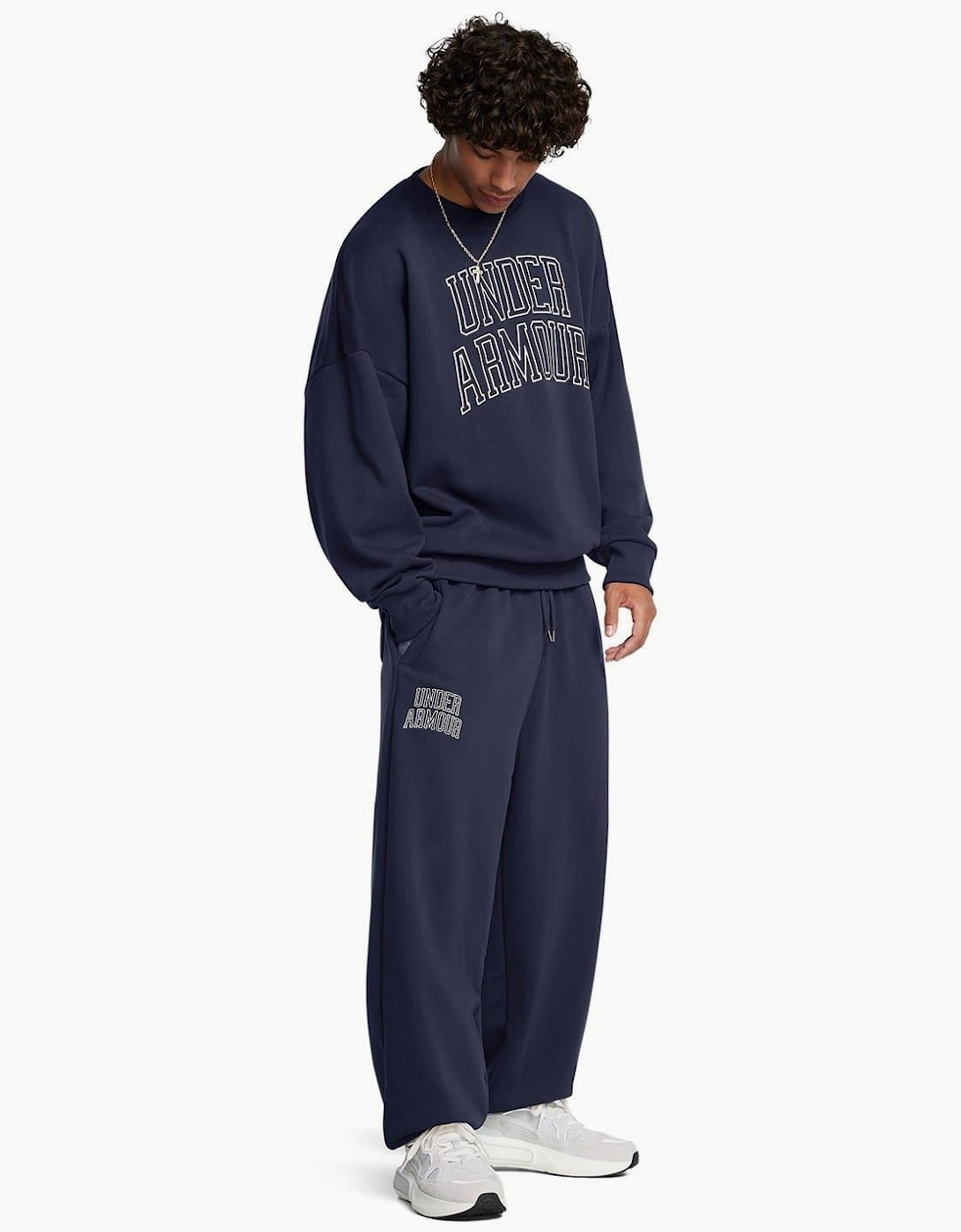 Icon Crew Neck Ribbed Collar Long Sleeve Sweatshirt