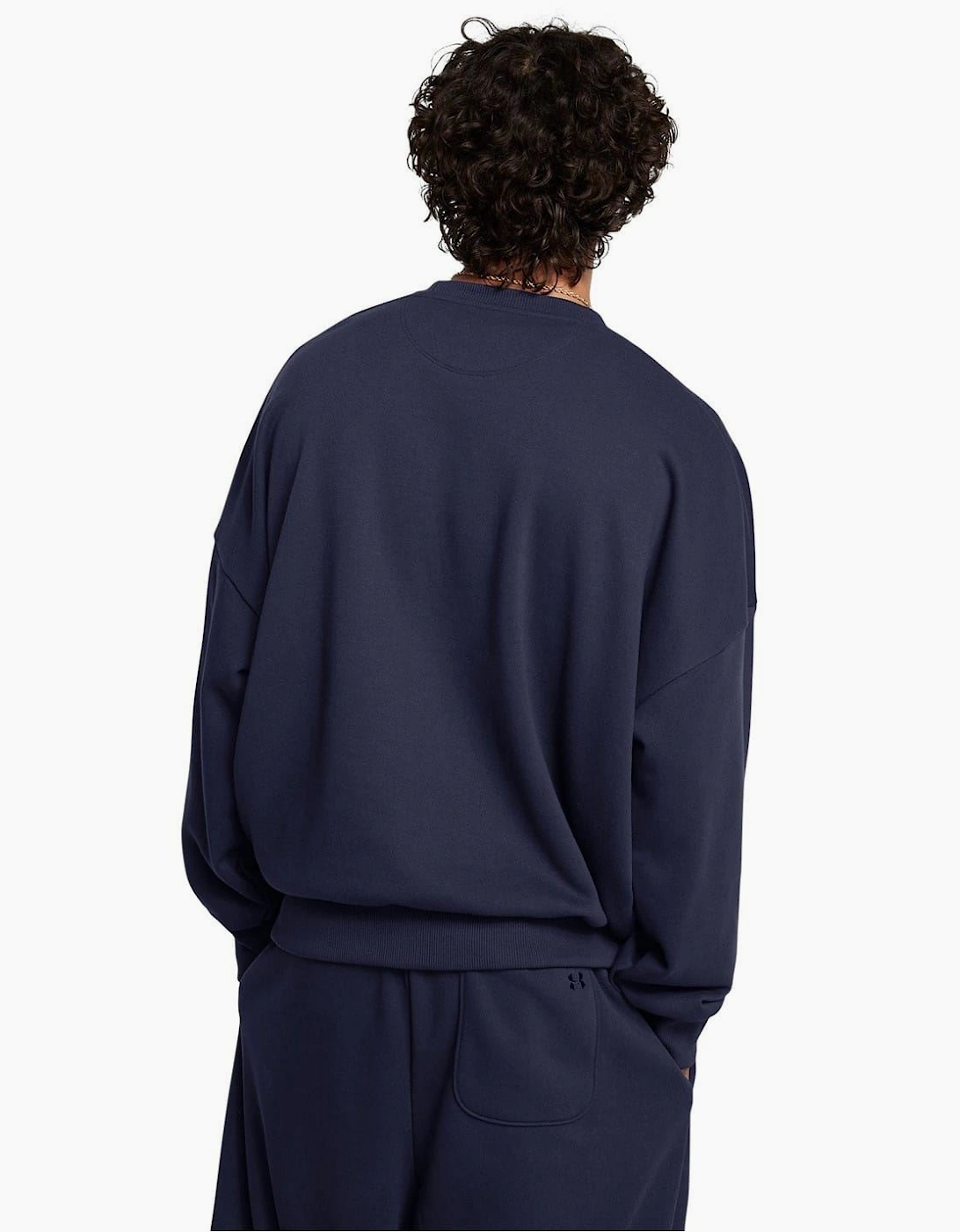 Icon Crew Neck Ribbed Collar Long Sleeve Sweatshirt