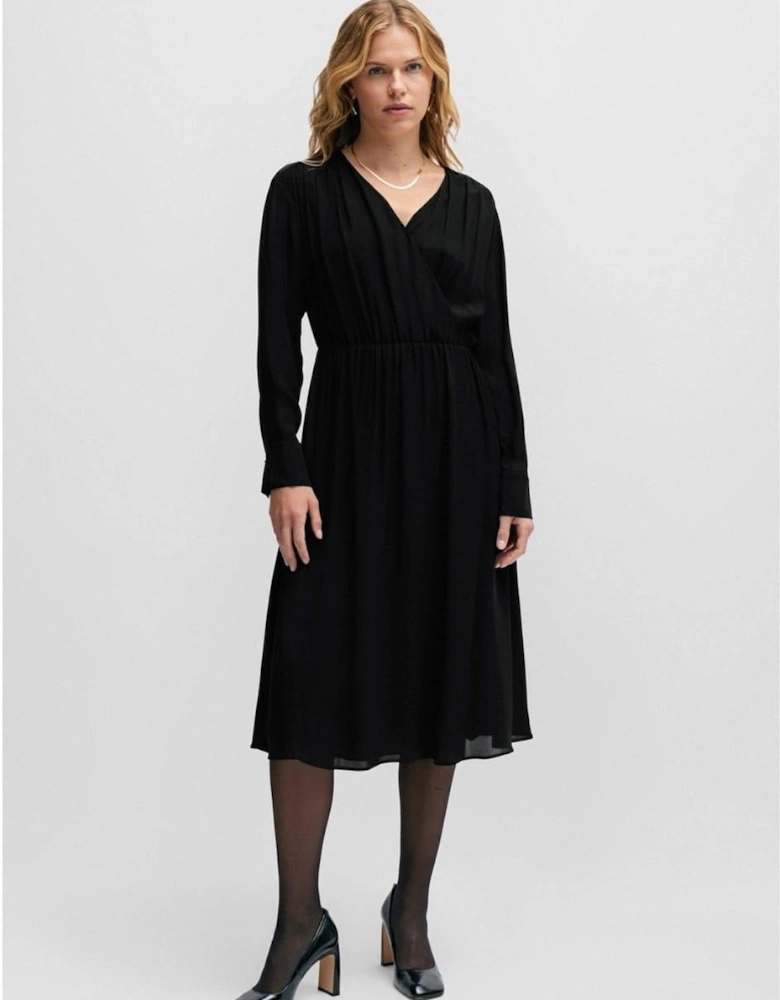 Dagatta V-Neck Midi Wrap Dress