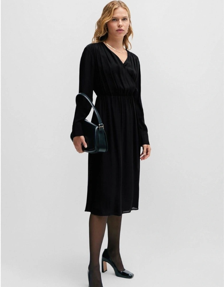 Dagatta V-Neck Midi Wrap Dress