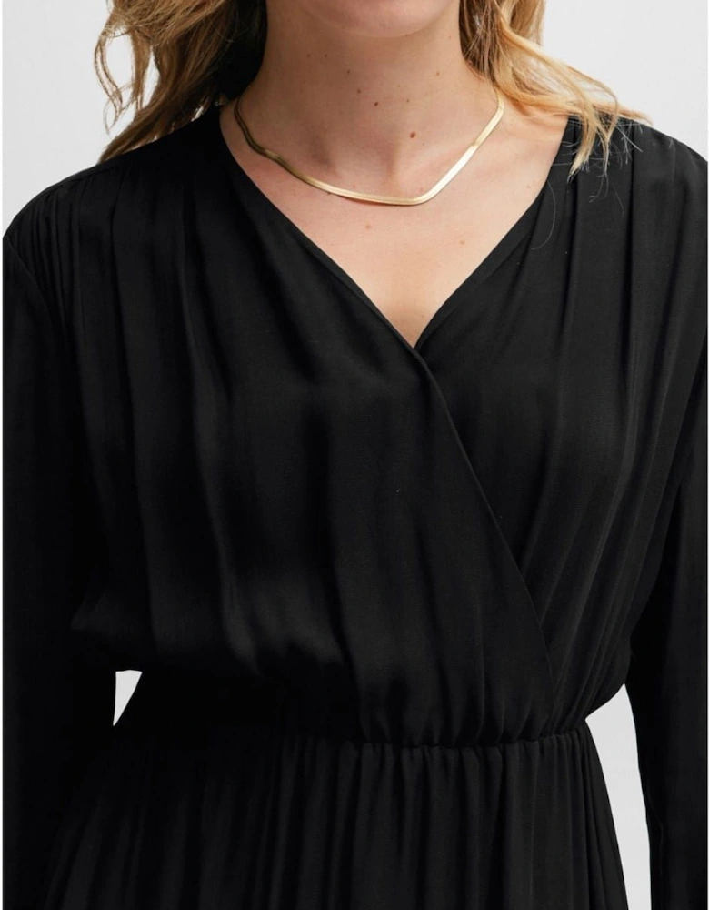 Dagatta V-Neck Midi Wrap Dress
