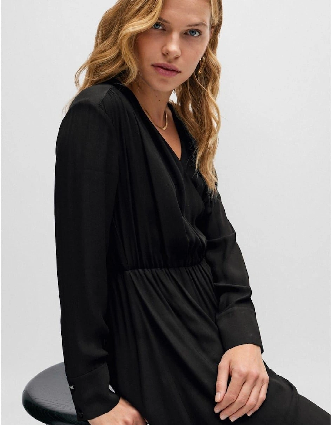 Dagatta V-Neck Midi Wrap Dress
