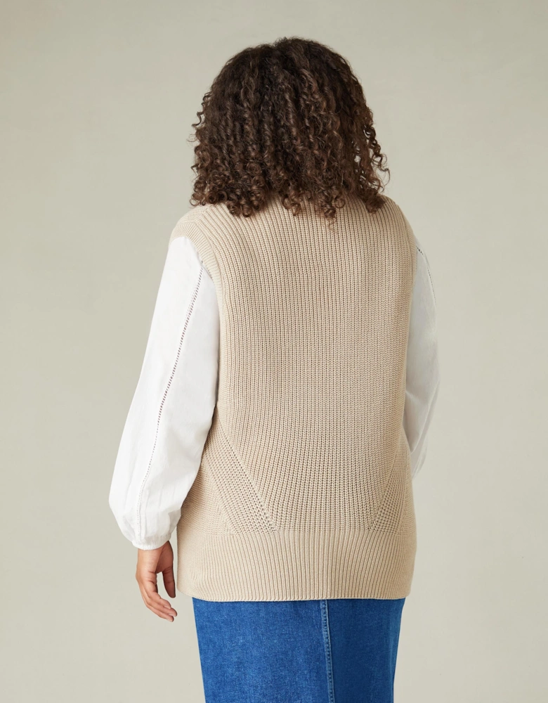 Beige Knitted Vest