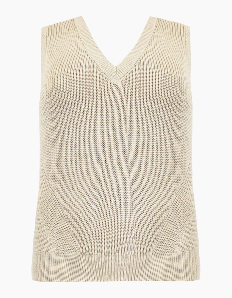 Beige Knitted Vest