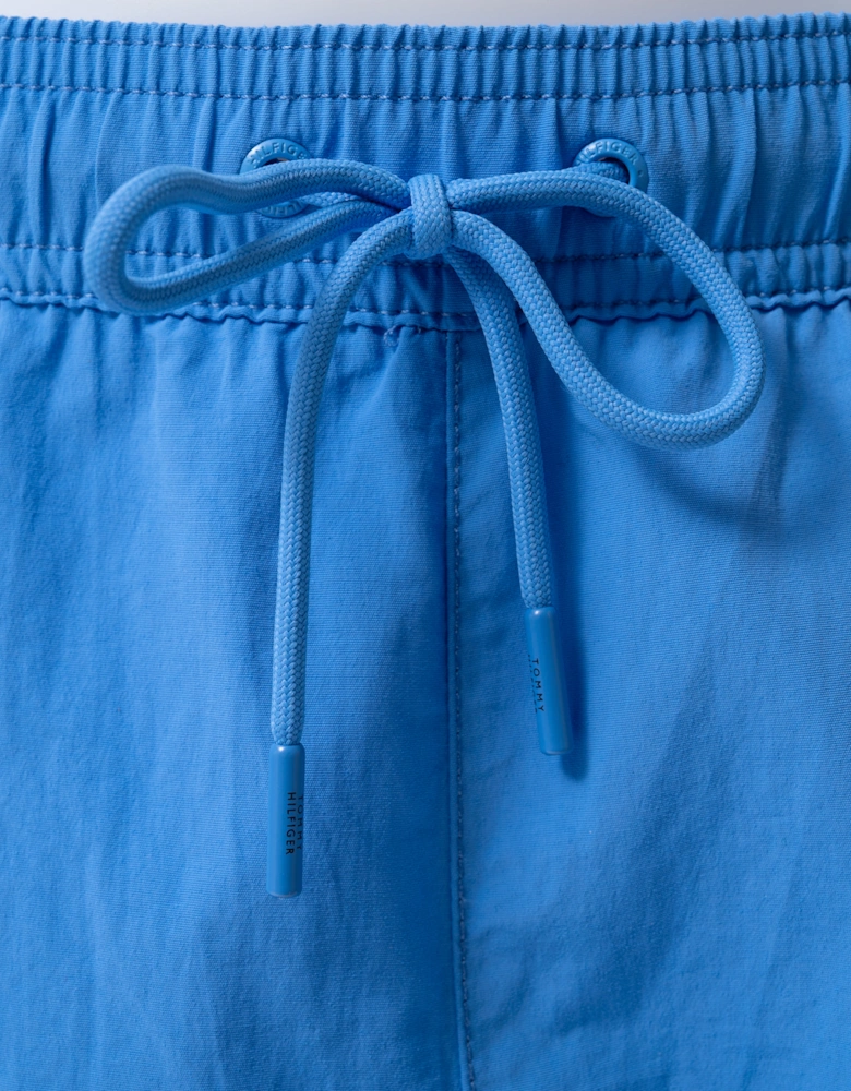 Tommy Hilfiger Solid Mens Drawstring Swimming Shorts - Blue Spell