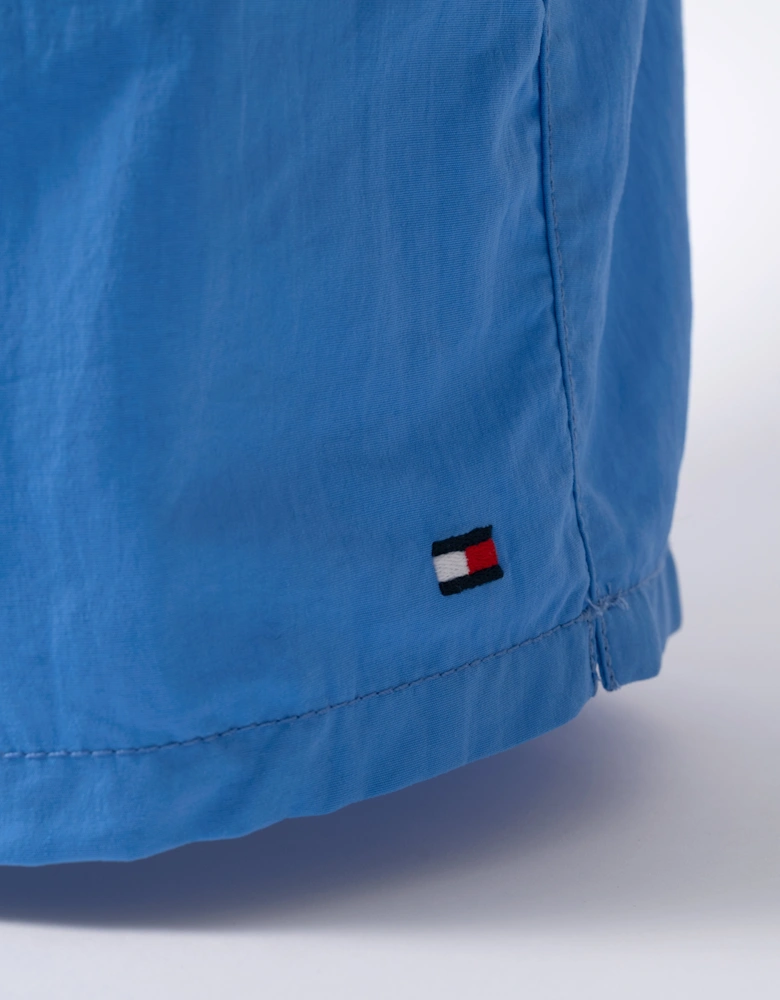 Tommy Hilfiger Solid Mens Drawstring Swimming Shorts - Blue Spell