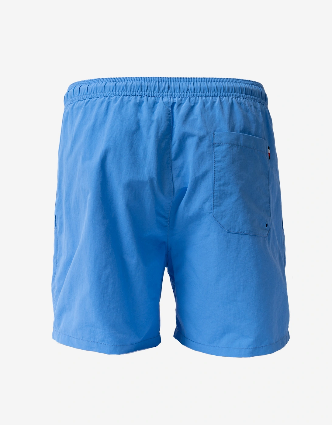 Tommy Hilfiger Solid Mens Drawstring Swimming Shorts - Blue Spell
