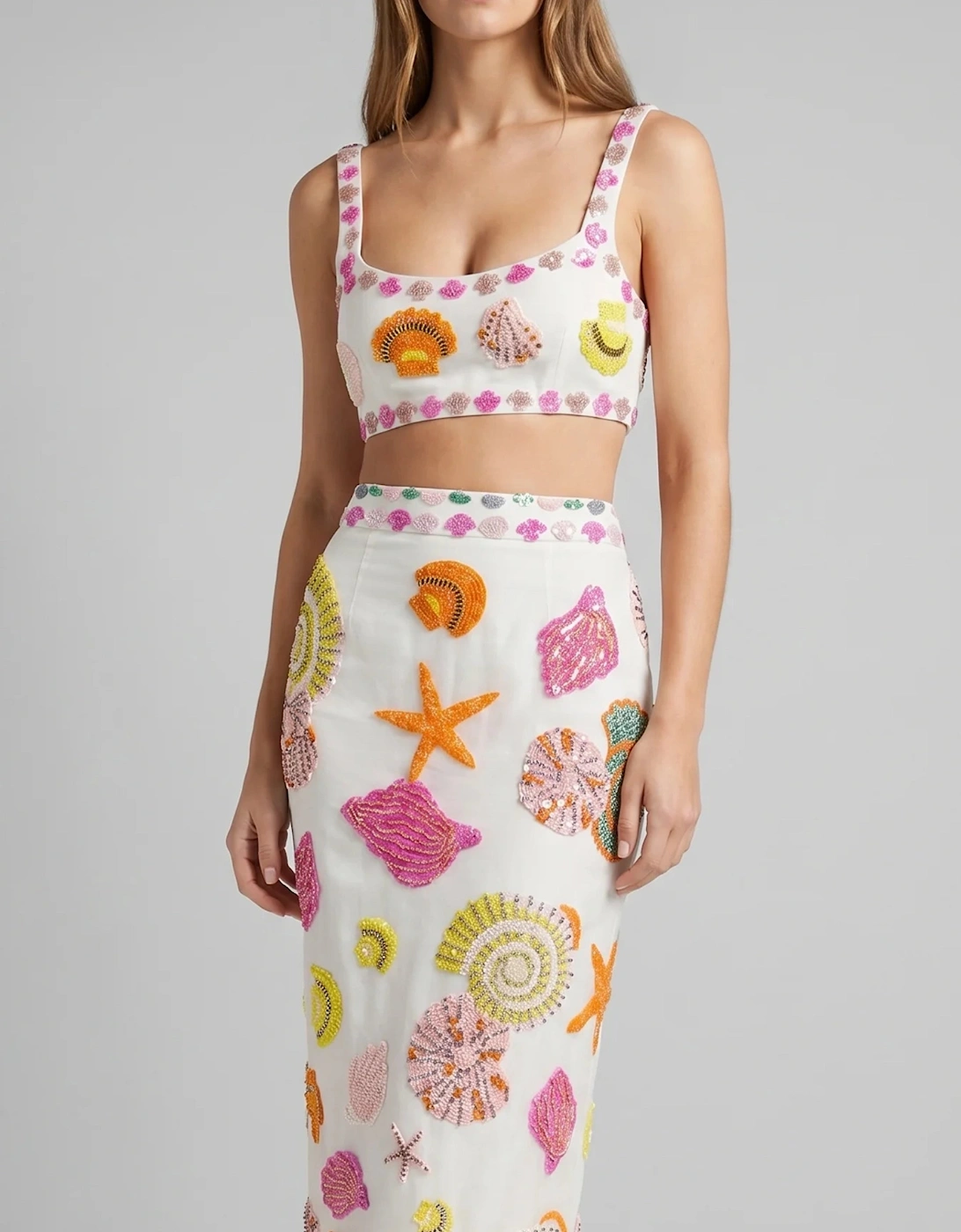 New York Hand-Embroidered Skirt Multi Colour