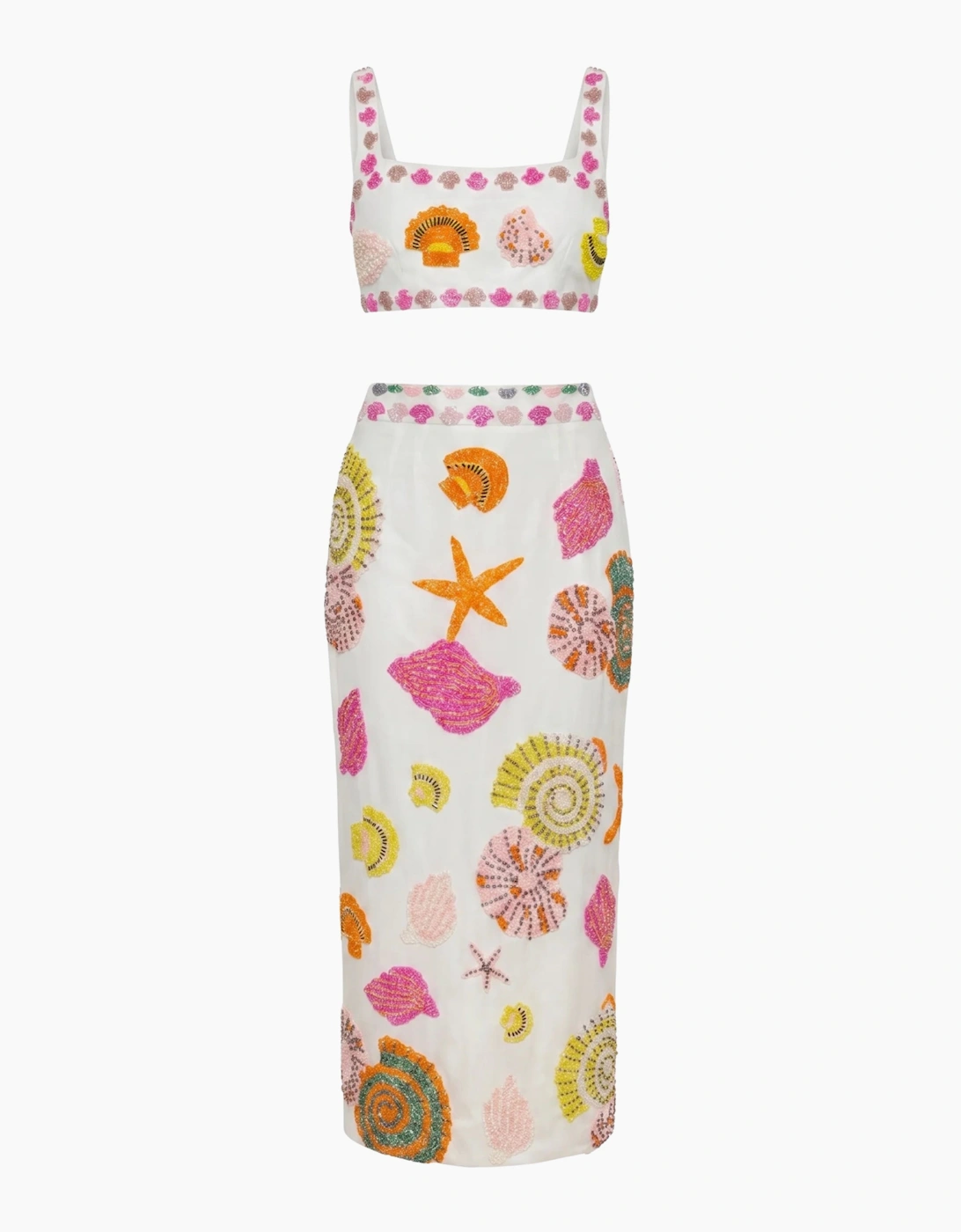 New York Hand-Embroidered Skirt Multi Colour