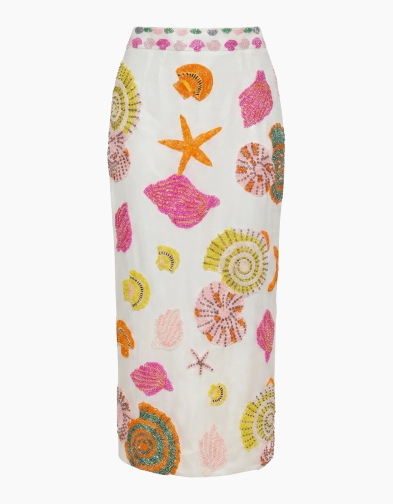 New York Hand-Embroidered Skirt Multi Colour