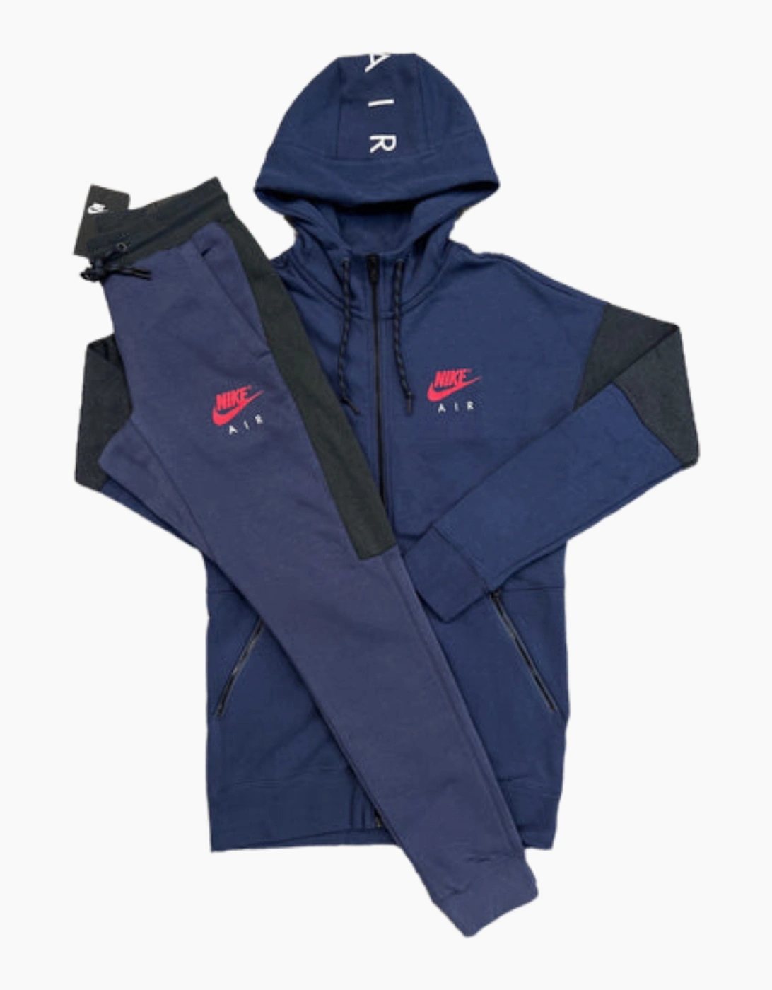 Nike Air Full Zip Fleece Hooded Tracksuit Blue