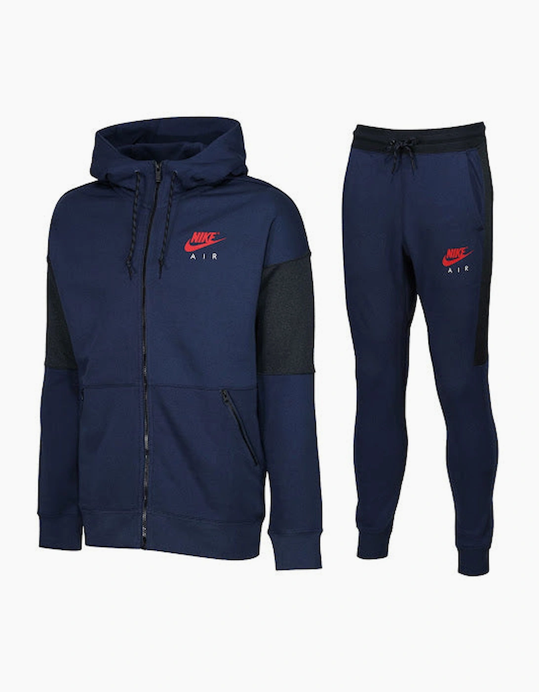 Nike Air Full Zip Fleece Hooded Tracksuit Blue