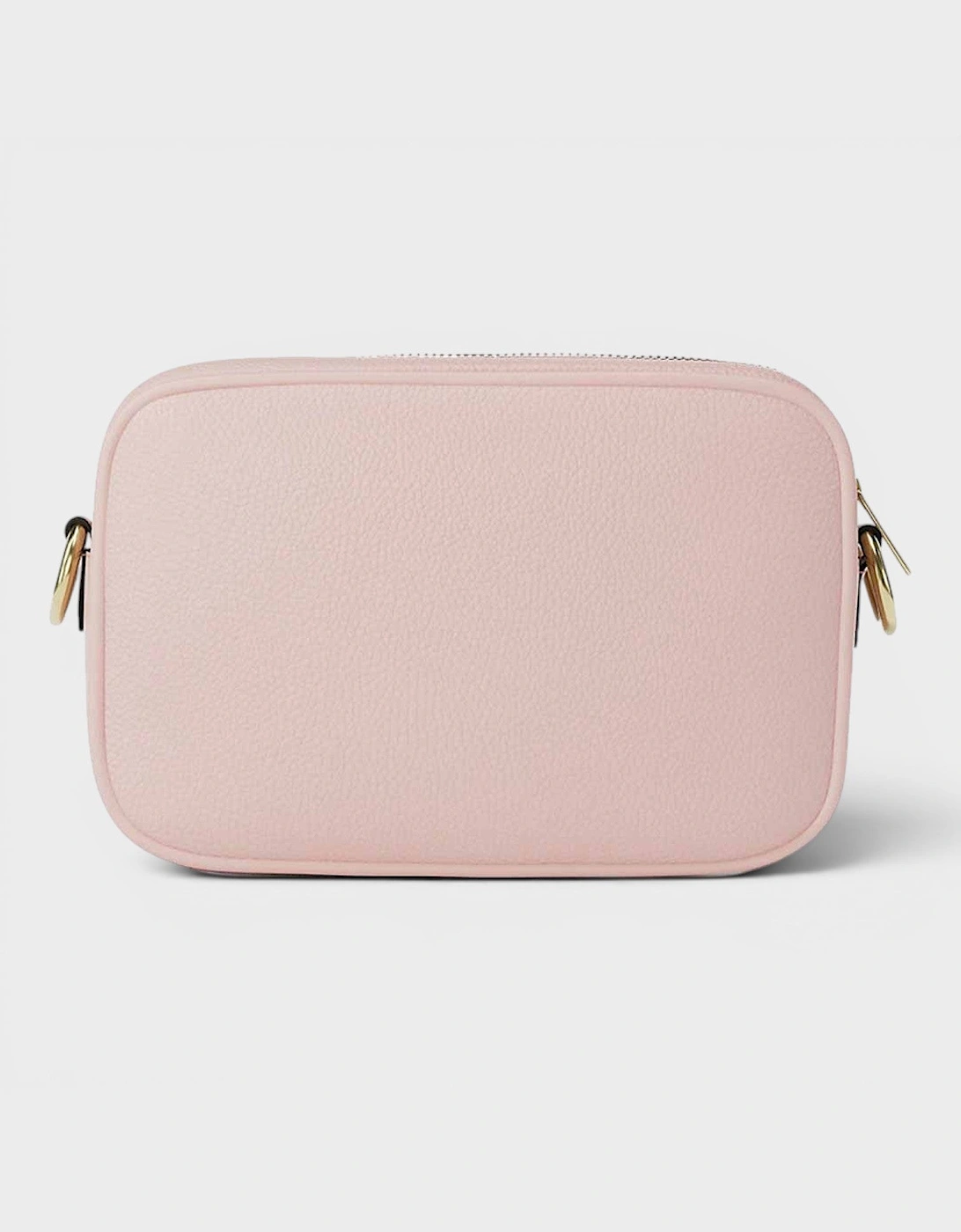 Pebbled Leather Camera Crossbody Bag Rose