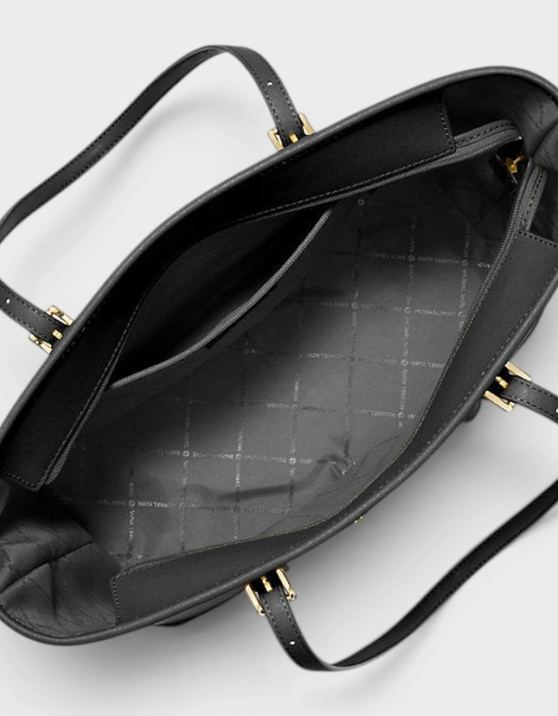 Jet Set Travel Large Saffiano Leather Tote Bag Black