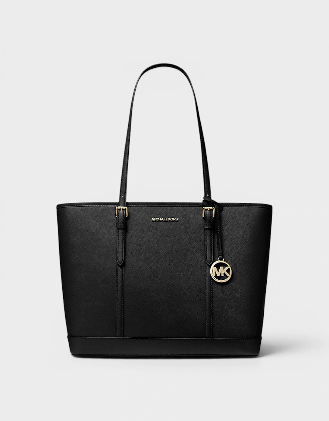 Jet Set Travel Large Saffiano Leather Tote Bag Black, 4 of 3