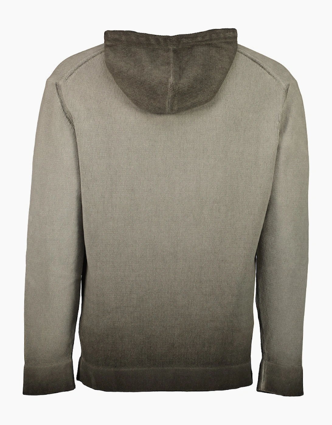 Chenille Two Tone Hooded Logo Knit