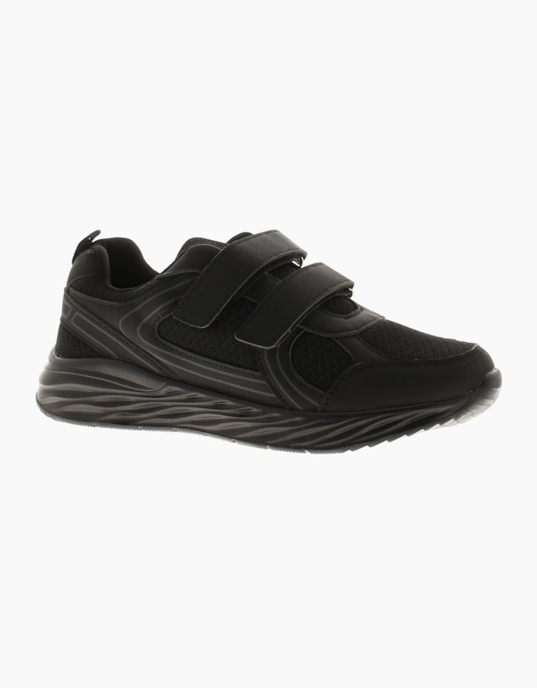 SURGE Junior Boys Trainers Azriel JNR Touch Fastening black UK Size