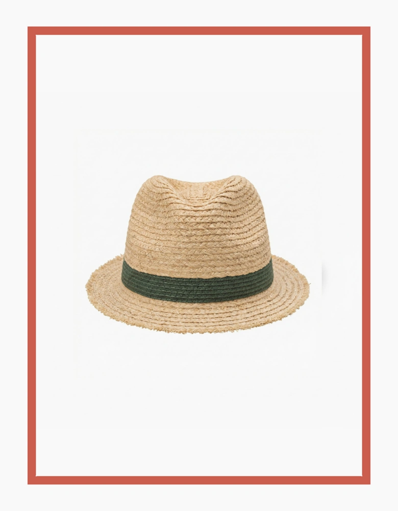 Millie Raffia Trilby Hat - Natural