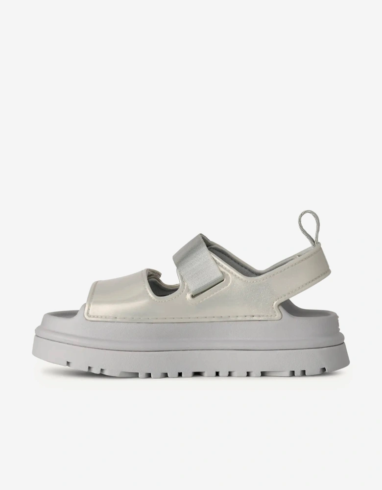 UGG Girls Glossy Sparkles GoldenGlow Sandals in Silver