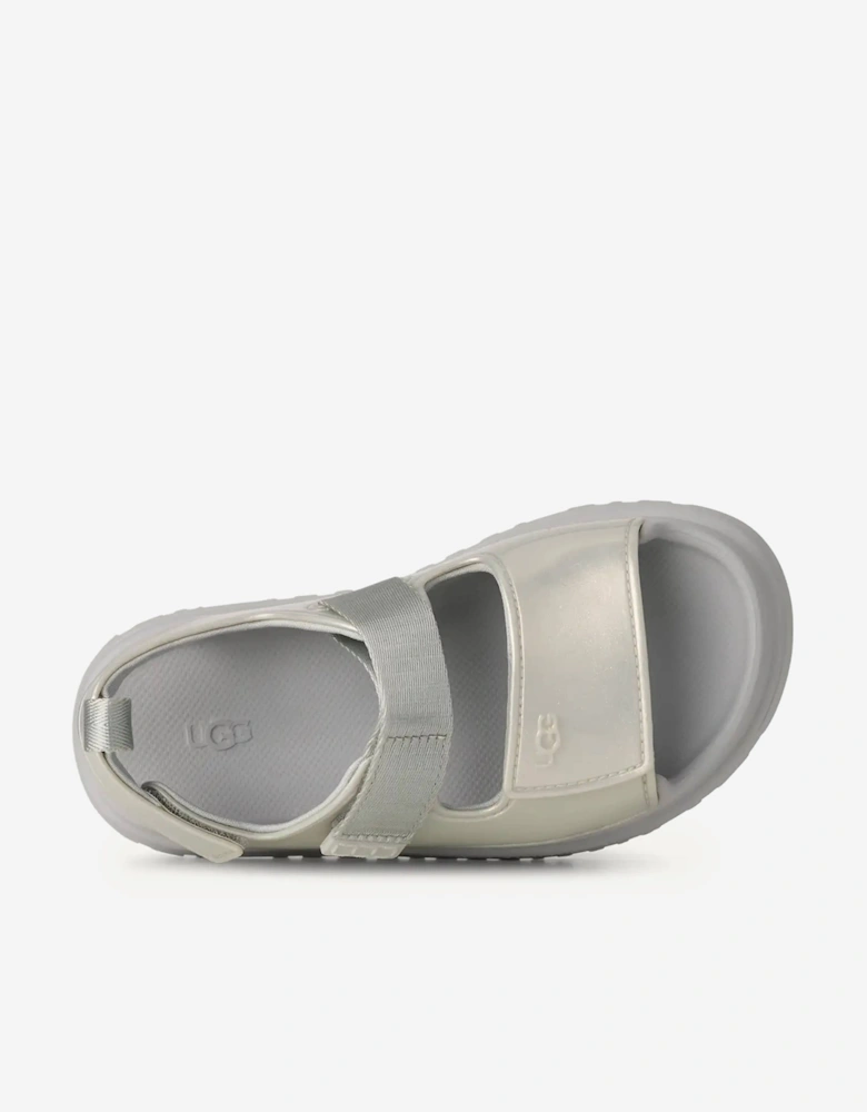 UGG Girls Glossy Sparkles GoldenGlow Sandals in Silver