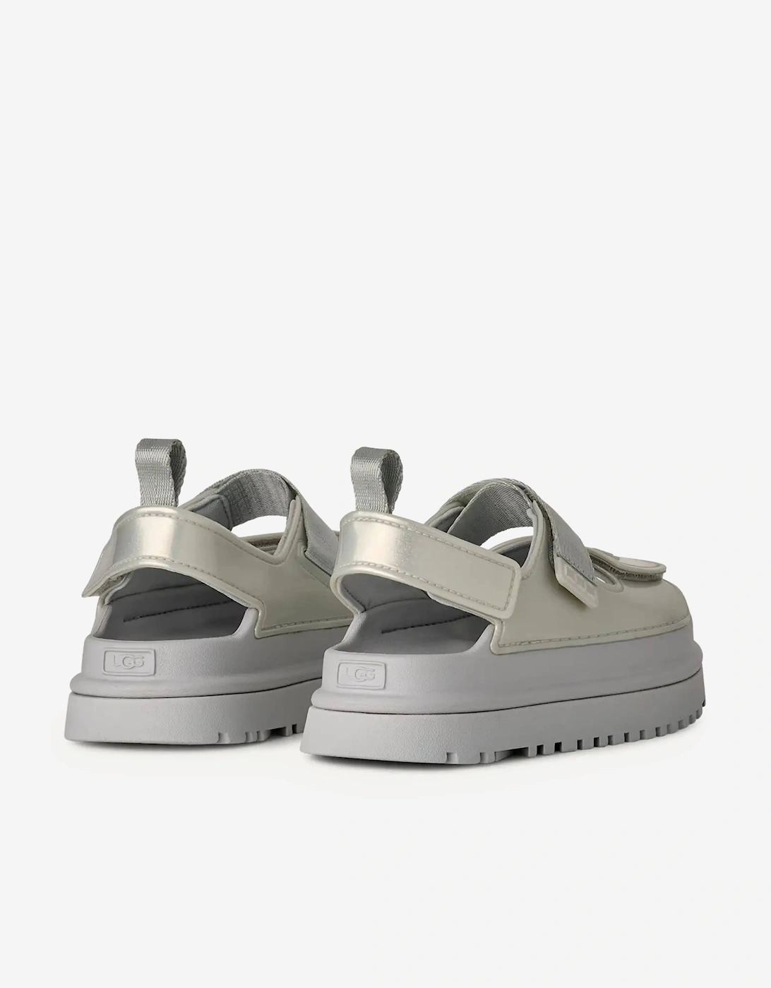UGG Girls Glossy Sparkles GoldenGlow Sandals in Silver