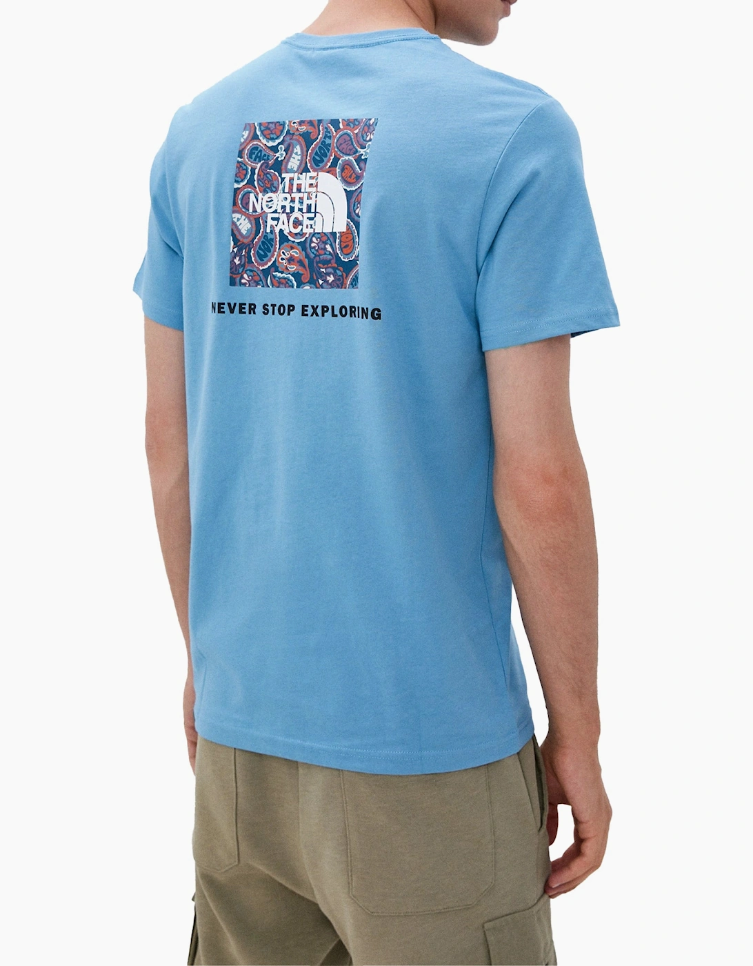 The North Face Mens T Shirts Crew Neck Short Sleeve Red Box Cotton Tee