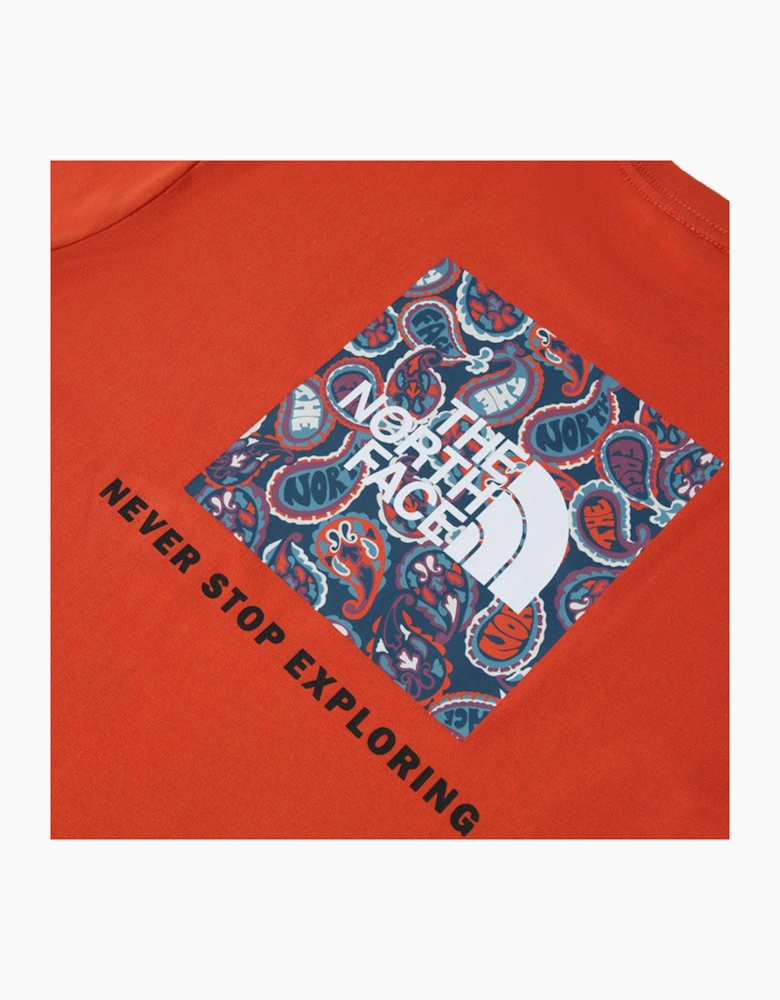 The North Face Mens T Shirts Crew Neck Short Sleeve Red Box Cotton Tee