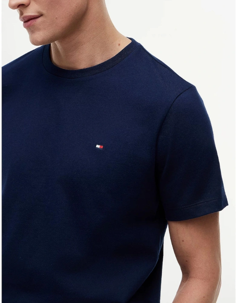 Tommy Hilfiger Flag Embroidery Crew Neck T-Shirt DCC Carbon Navy
