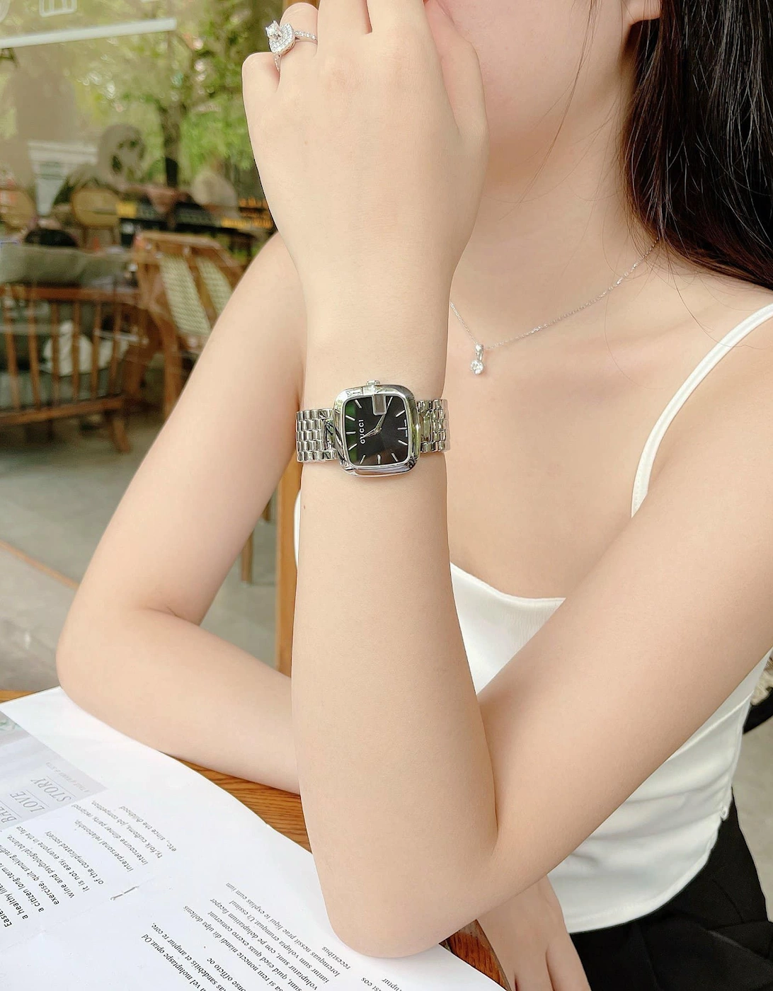 Gucci YA125510 G-Timeless Black Dial Ladies Watch