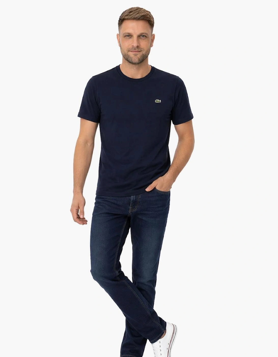 Lacoste Cotton Pima Crew Neck T-Shirt Midnight Blue