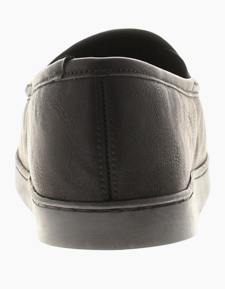 Oakdale Mens Full Slippers Memory Foam Stuart black UK Size