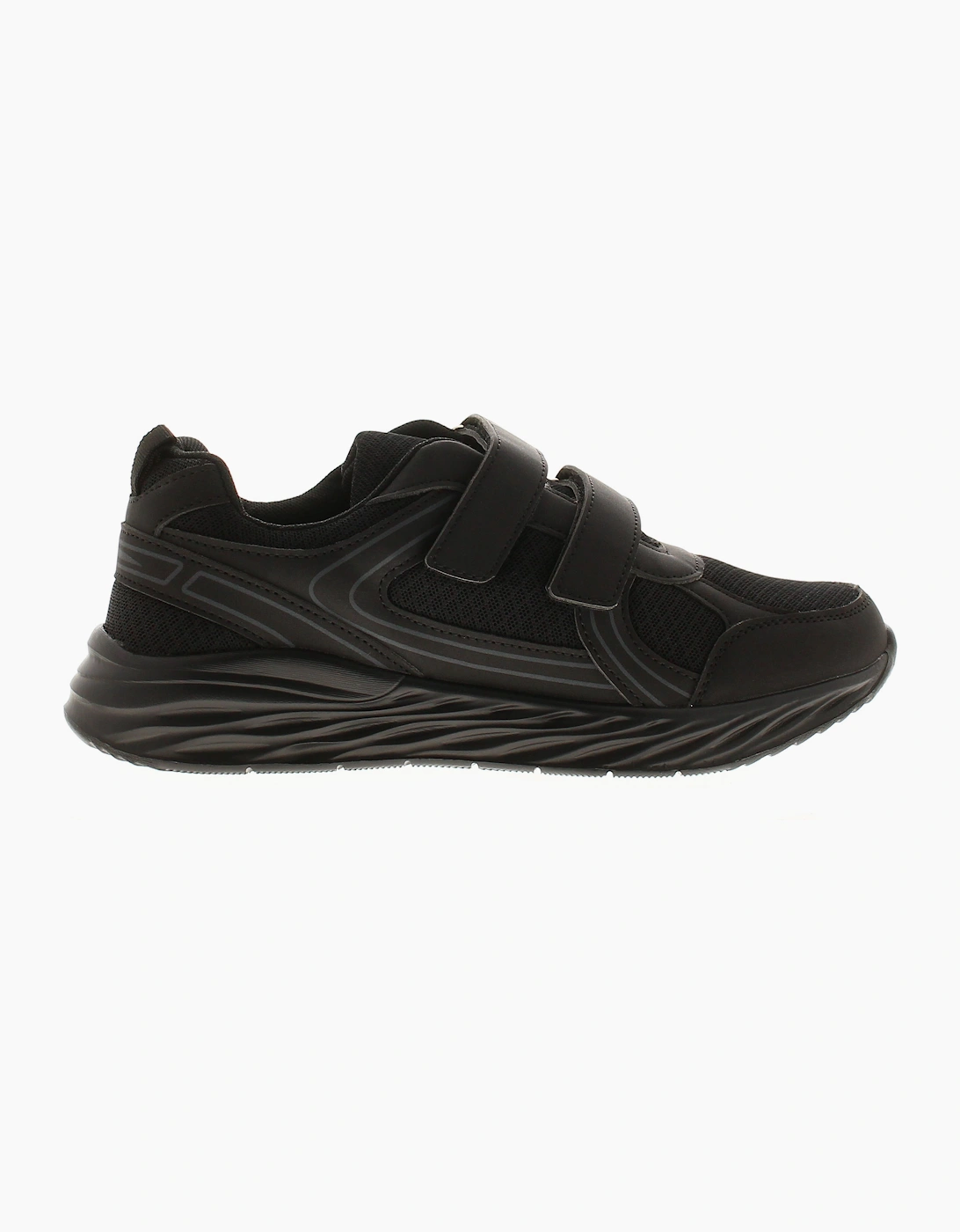 SURGE Junior Boys Trainers Azriel JNR Touch Fastening black UK Size