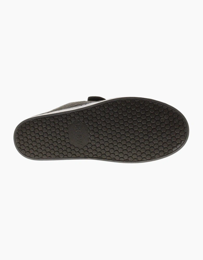 Oakdale Mens Full Slipper Extra Wide Touch Fastening Wayne black UK Size