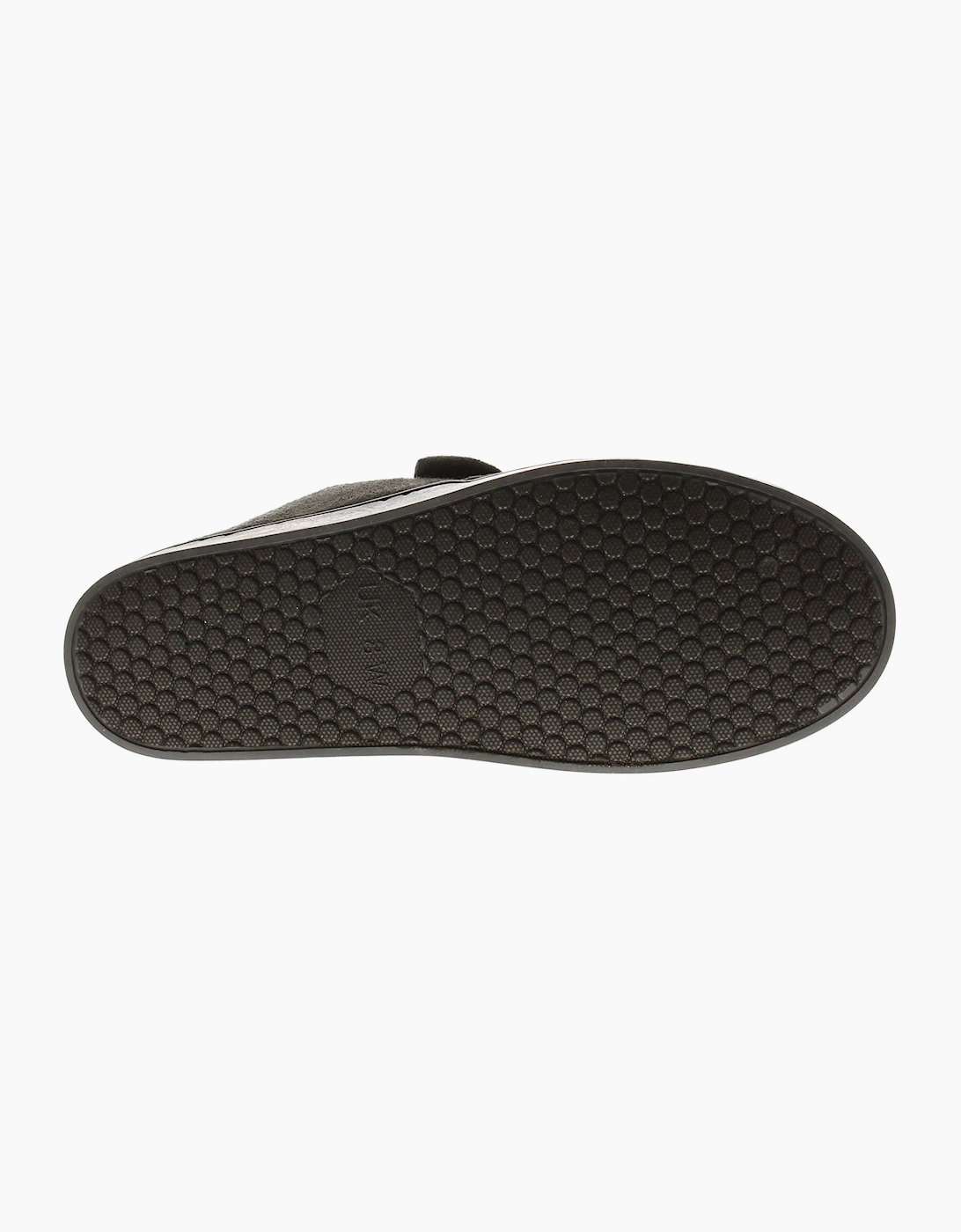 Oakdale Mens Full Slipper Extra Wide Touch Fastening Wayne black UK Size