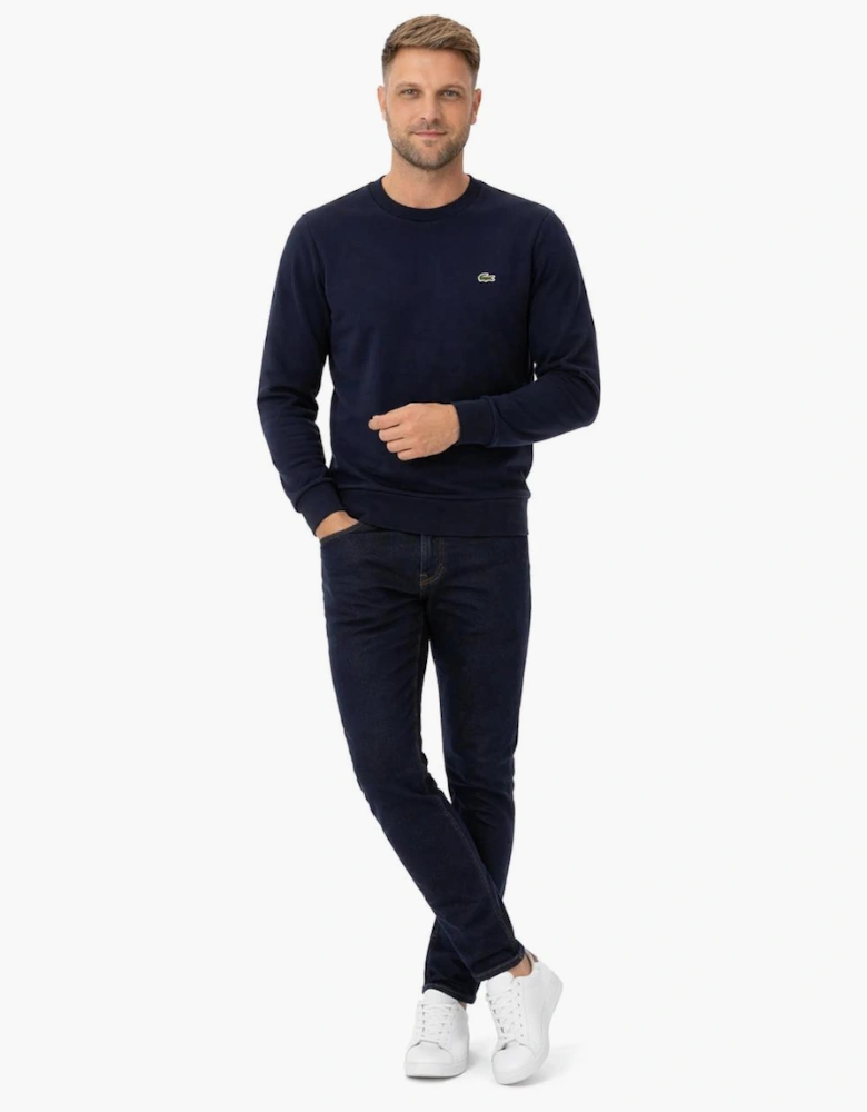 Lacoste Monochrome Crew Neck Sweater Midnight Blue